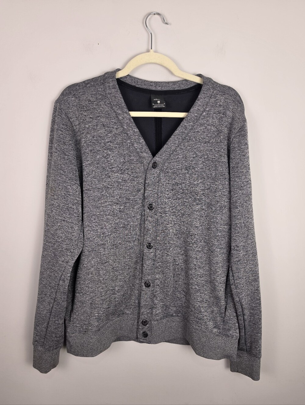 Nike Men's Grey Button-Up V-Neck Cardigan Sweatshirt Size Medium